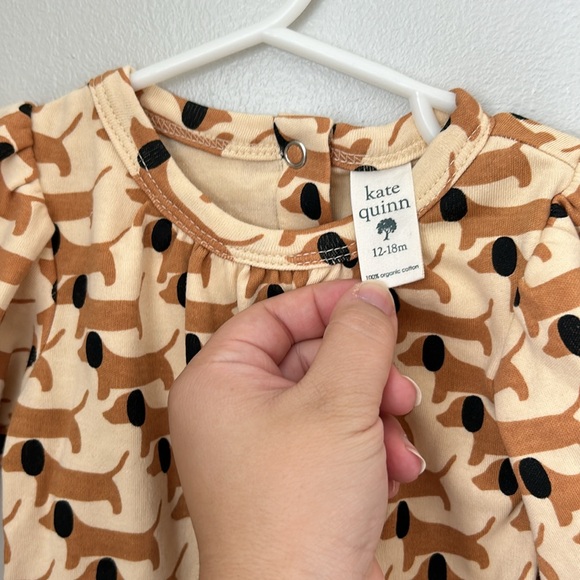 Kate Quinn 70s Puppies long sleeve onesie - Picture 3 of 6